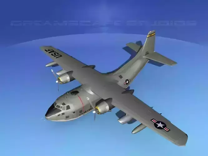 Fairchild C-123K Provider V03 3D model