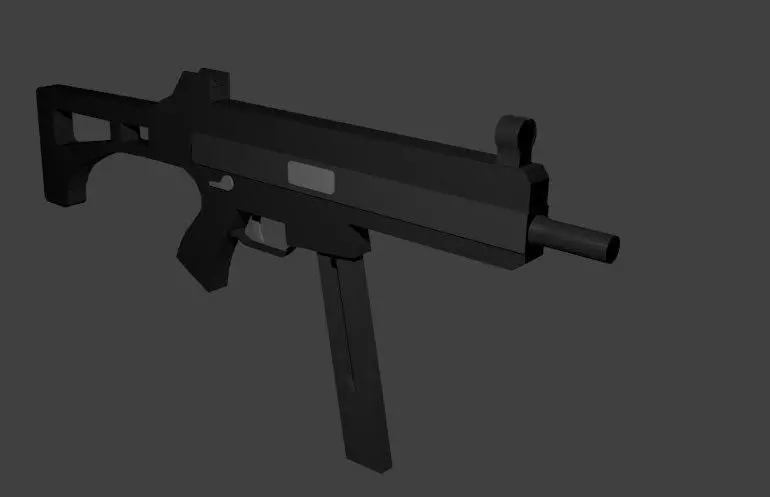 Ump Low Poly gun Low-poly 3D model