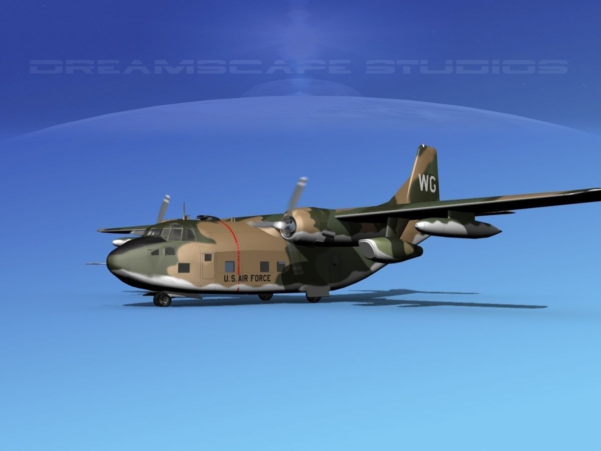 Fairchild C-123K Provider V08 3D model_1