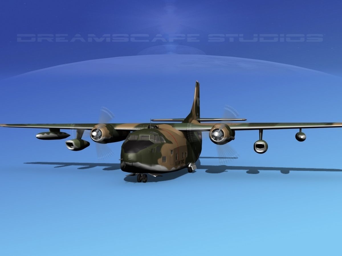 Fairchild C-123K Provider V08 3D model_2