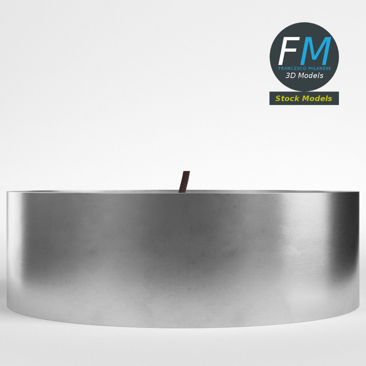 Tealight candle 3D model_3