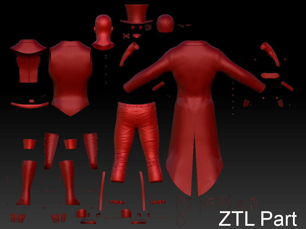 Steampunk man Zbrush 3D model 3D model_16
