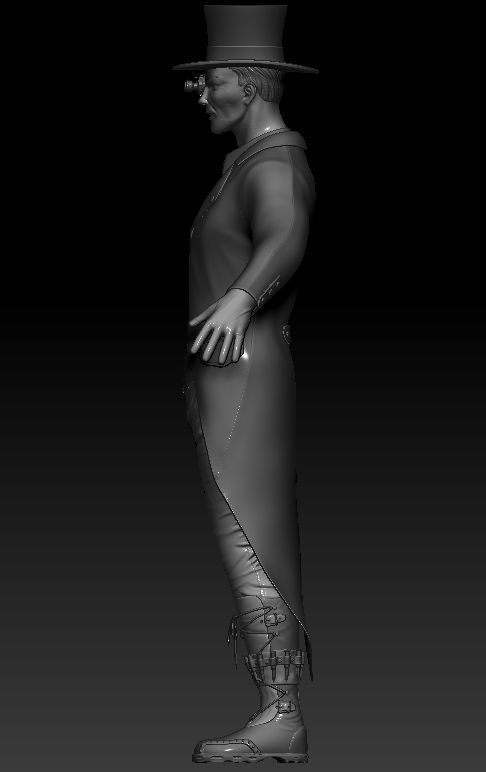 Steampunk man Zbrush 3D model 3D model_2