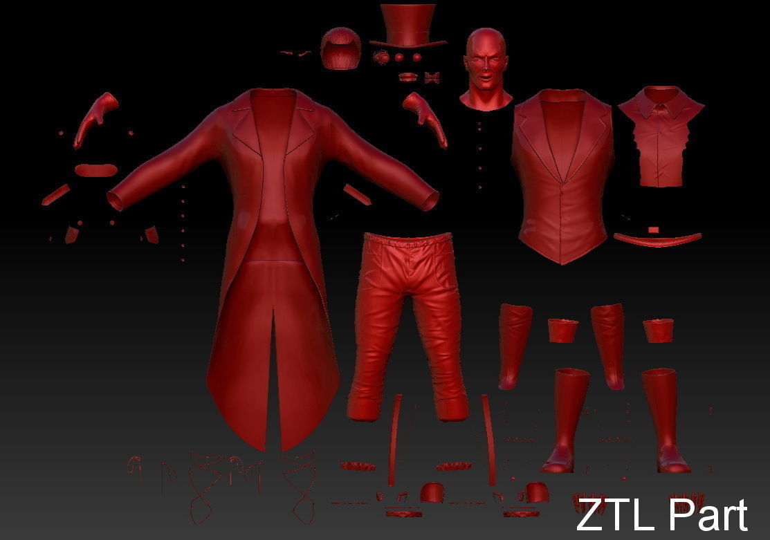 Steampunk man Zbrush 3D model 3D model_15