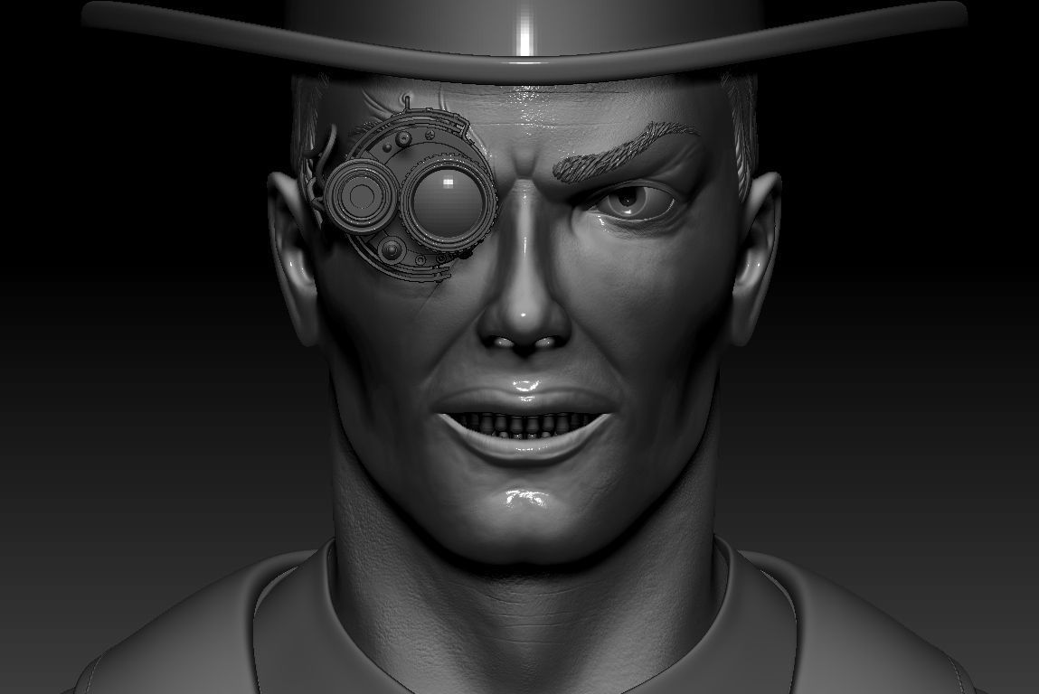 Steampunk man Zbrush 3D model 3D model_5