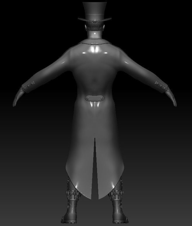 Steampunk man Zbrush 3D model 3D model_3