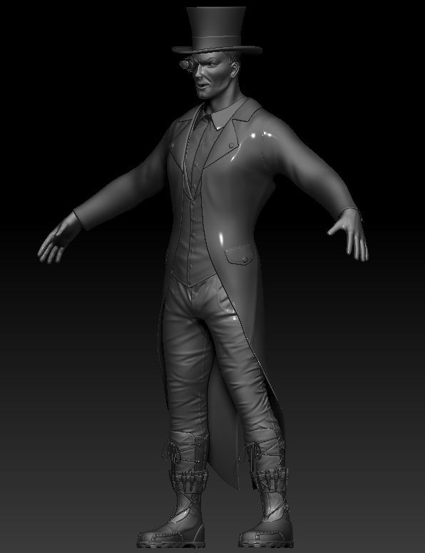 Steampunk man Zbrush 3D model 3D model_1