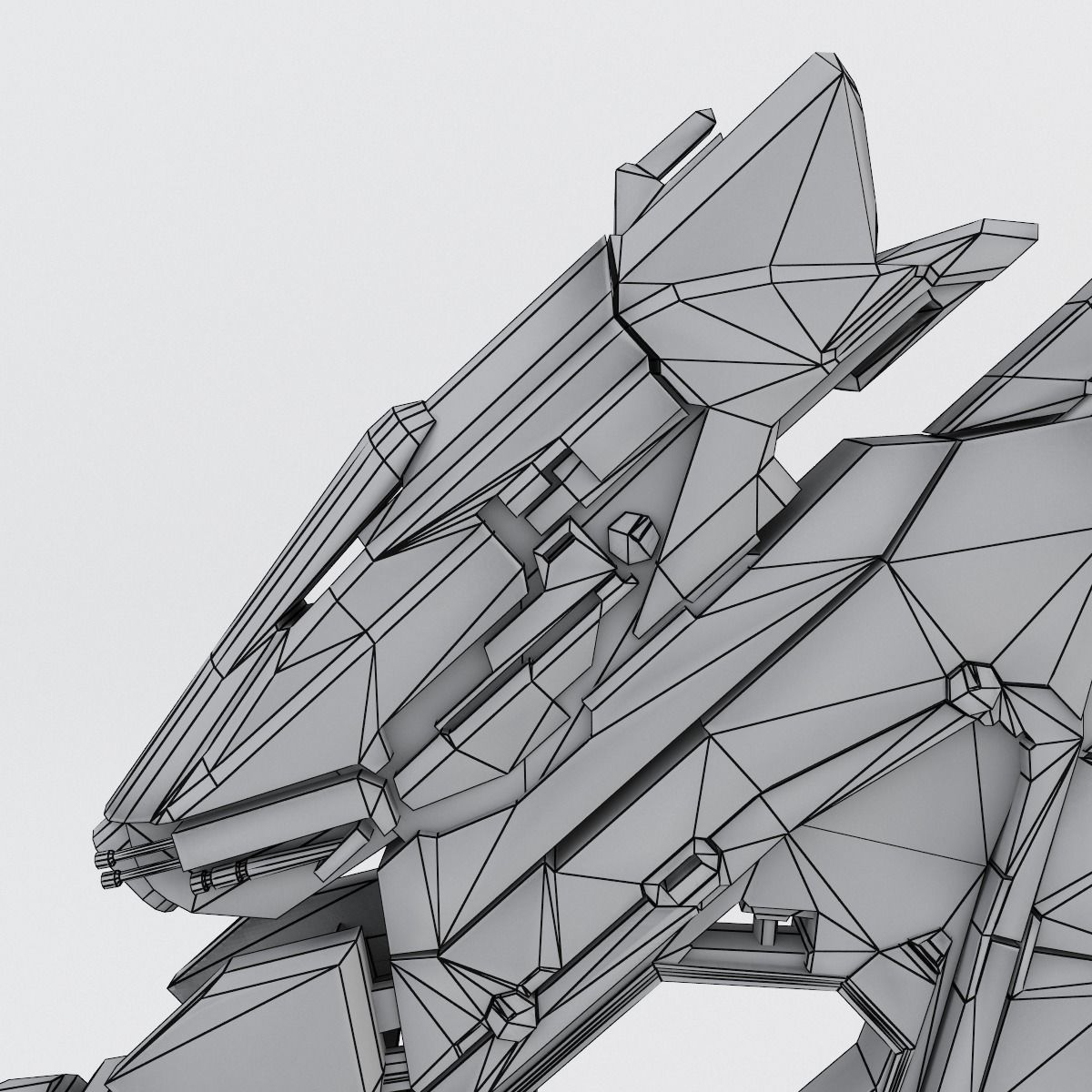 Sci-fi Range Rifle Low-poly 3D model_32