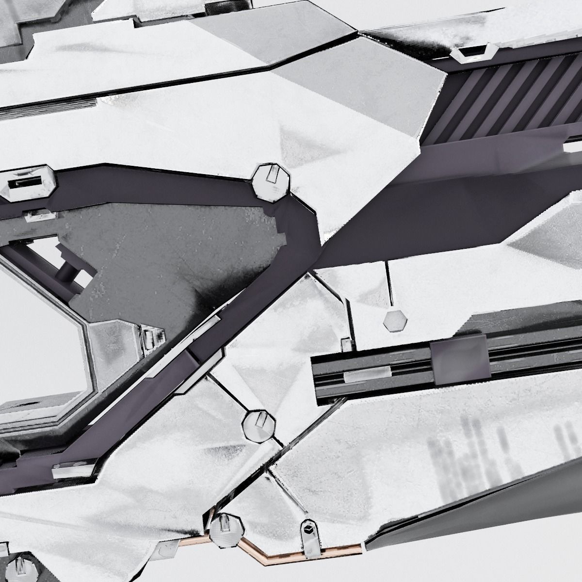 Sci-fi Range Rifle Low-poly 3D model_13