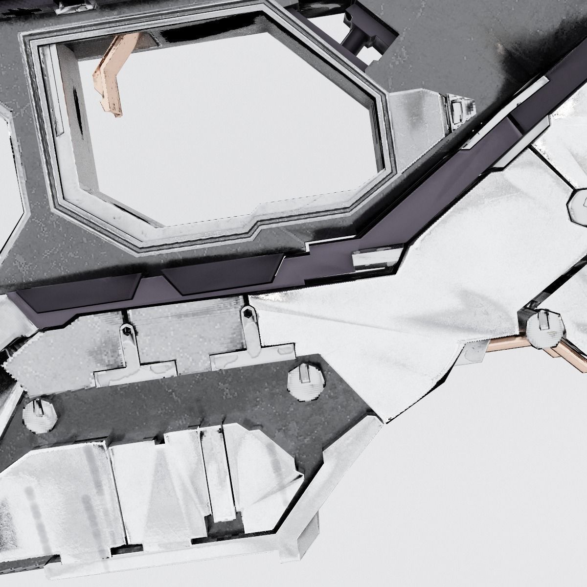 Sci-fi Range Rifle Low-poly 3D model_17