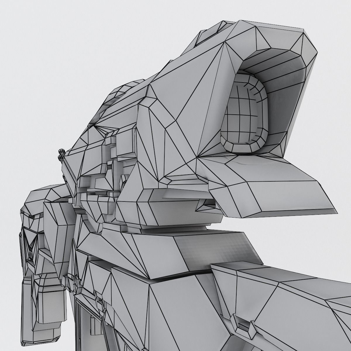 Sci-fi Range Rifle Low-poly 3D model_40