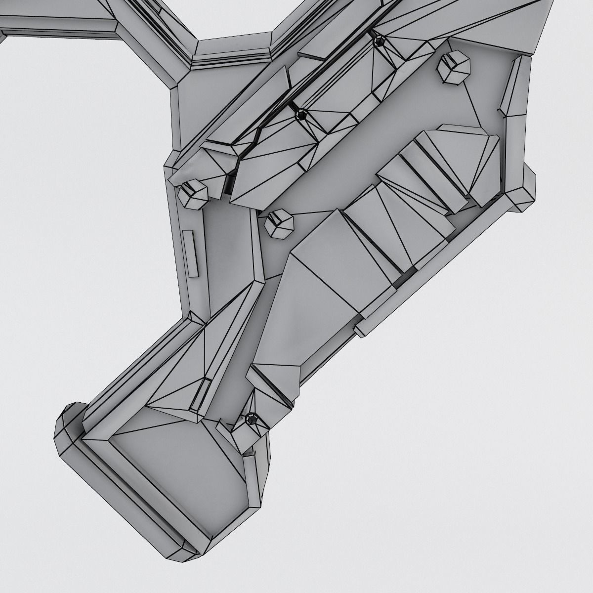 Sci-fi Range Rifle Low-poly 3D model_37