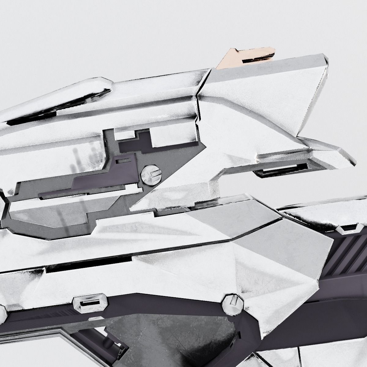 Sci-fi Range Rifle Low-poly 3D model_18