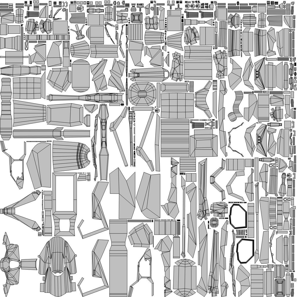Sci-fi Range Rifle Low-poly 3D model_24