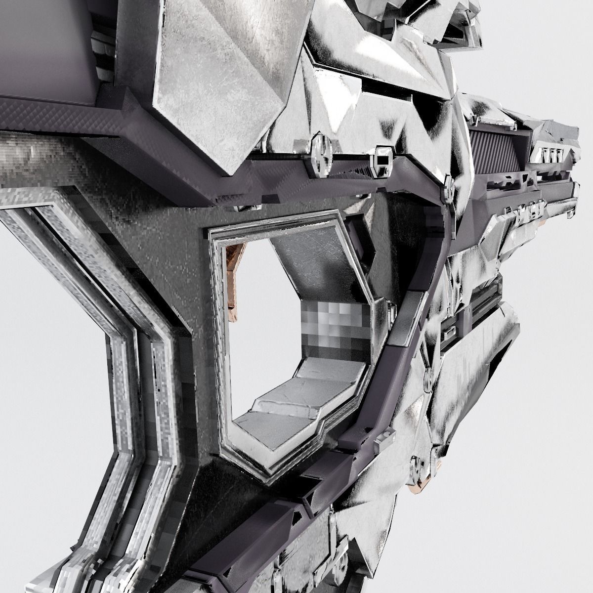 Sci-fi Range Rifle Low-poly 3D model_10