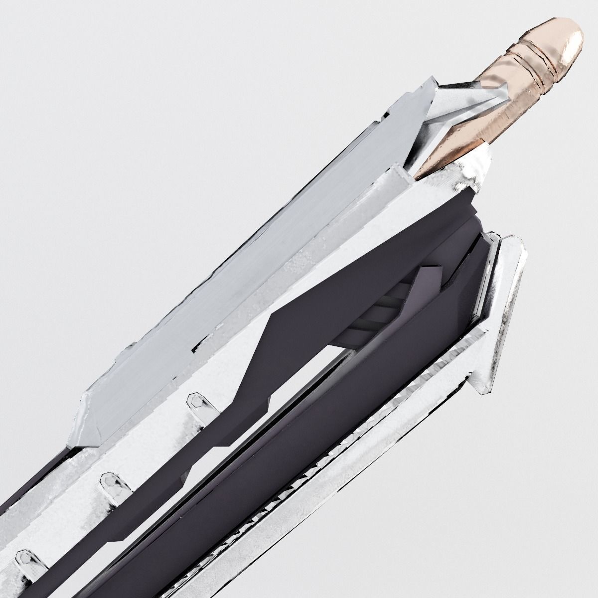 Sci-fi Range Rifle Low-poly 3D model_5