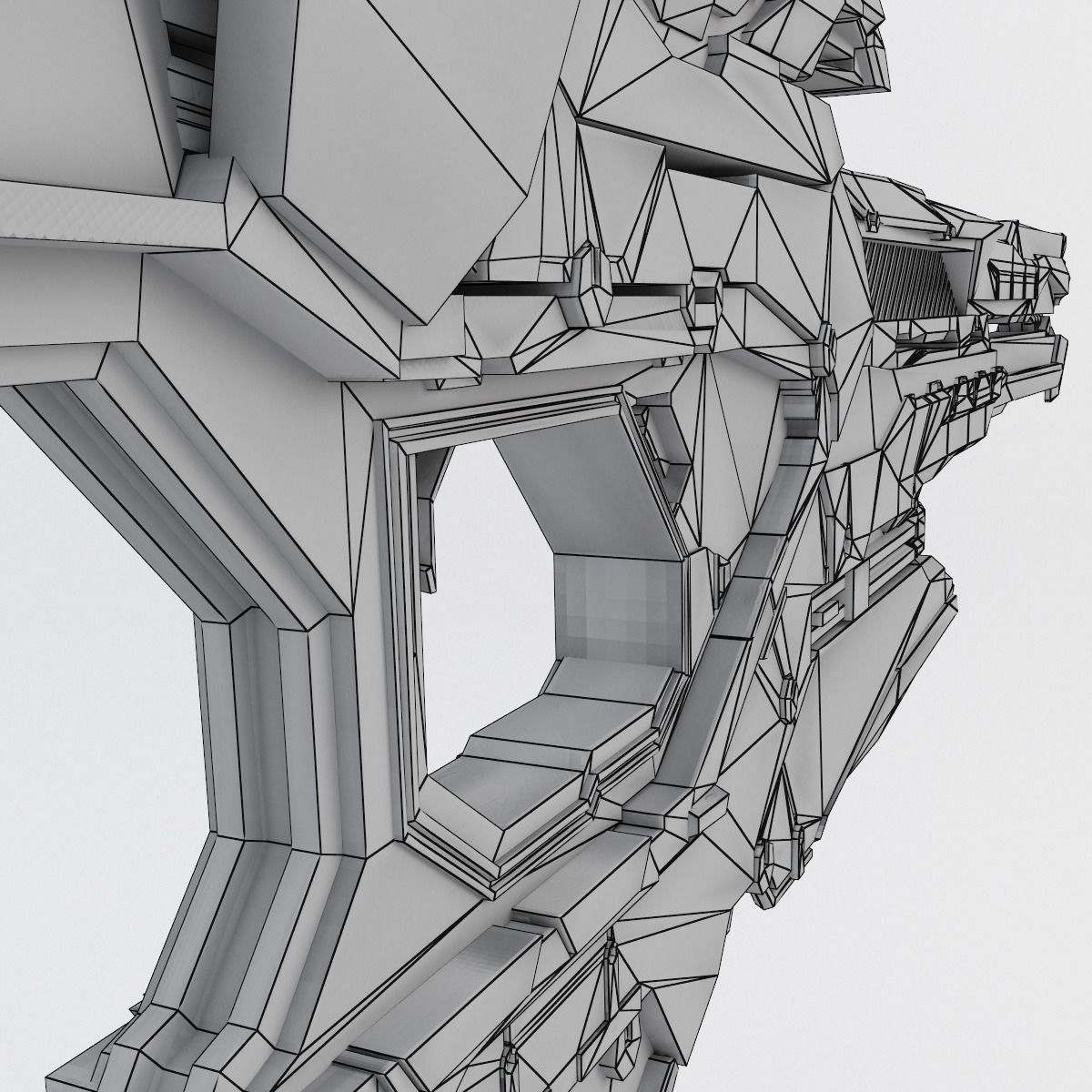 Sci-fi Range Rifle Low-poly 3D model_36