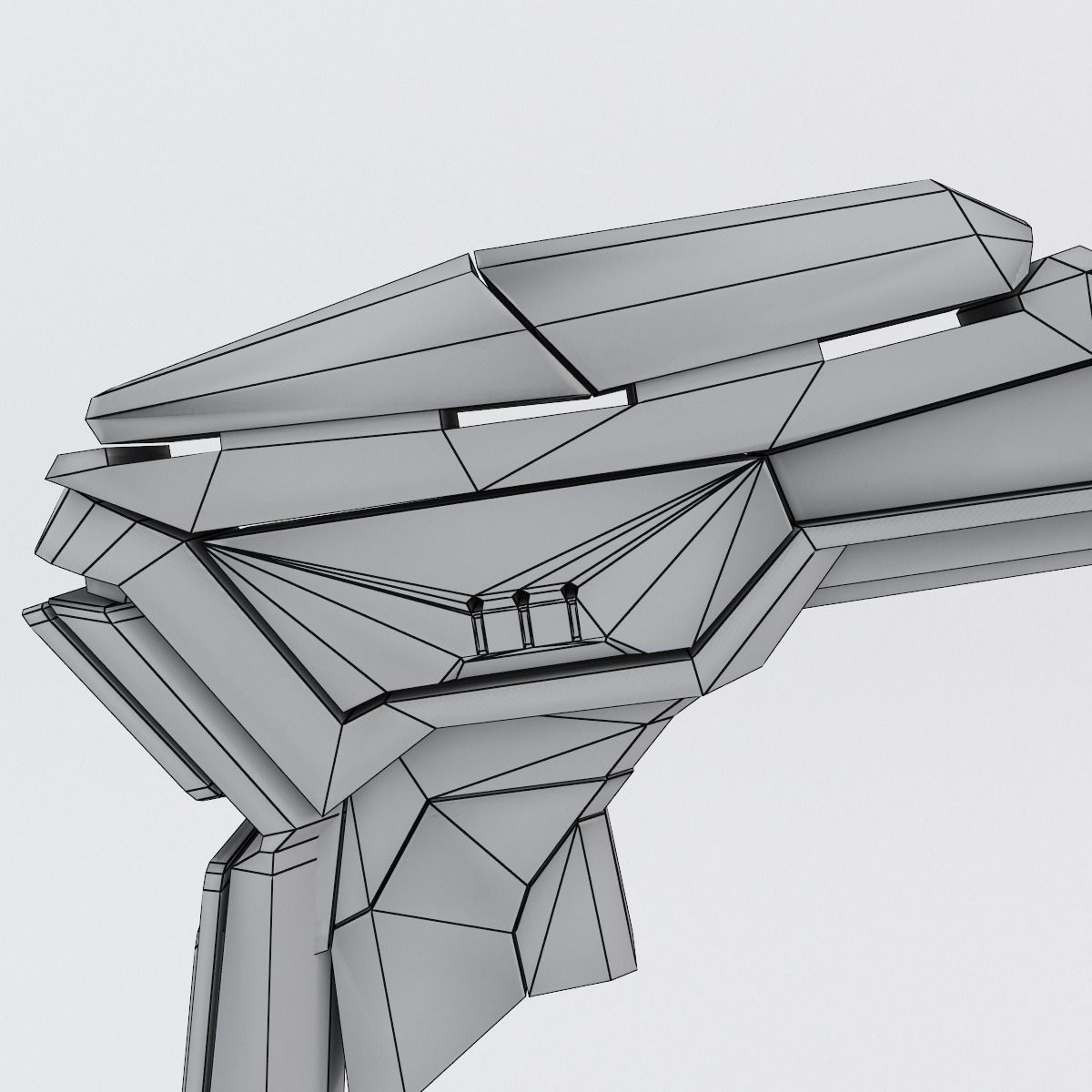 Sci-fi Range Rifle Low-poly 3D model_45