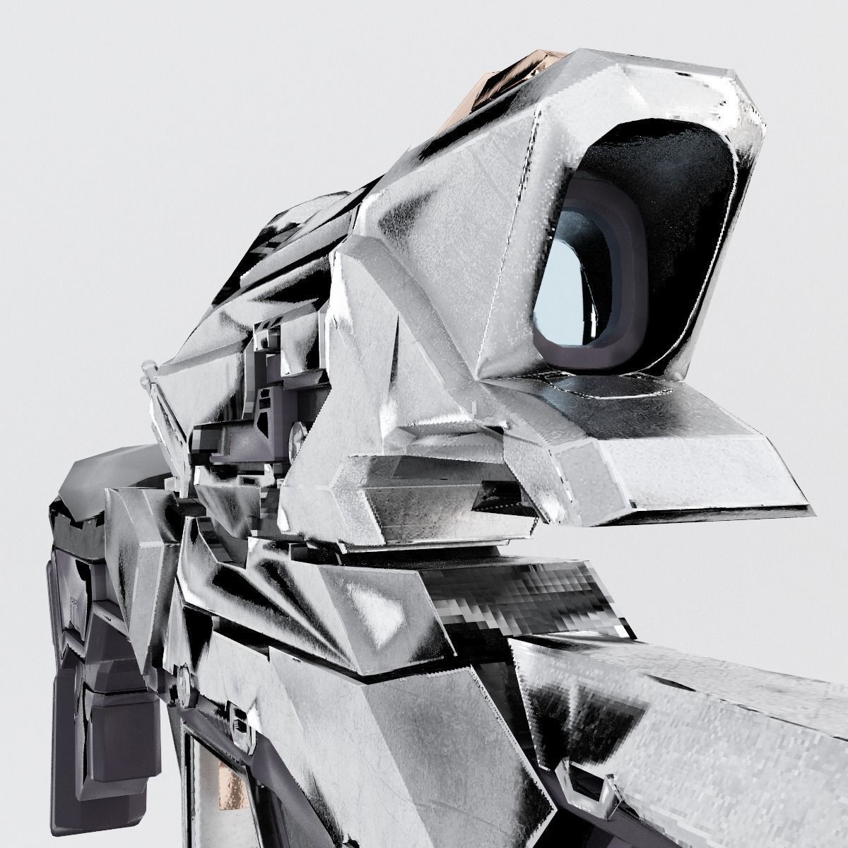 Sci-fi Range Rifle Low-poly 3D model_14