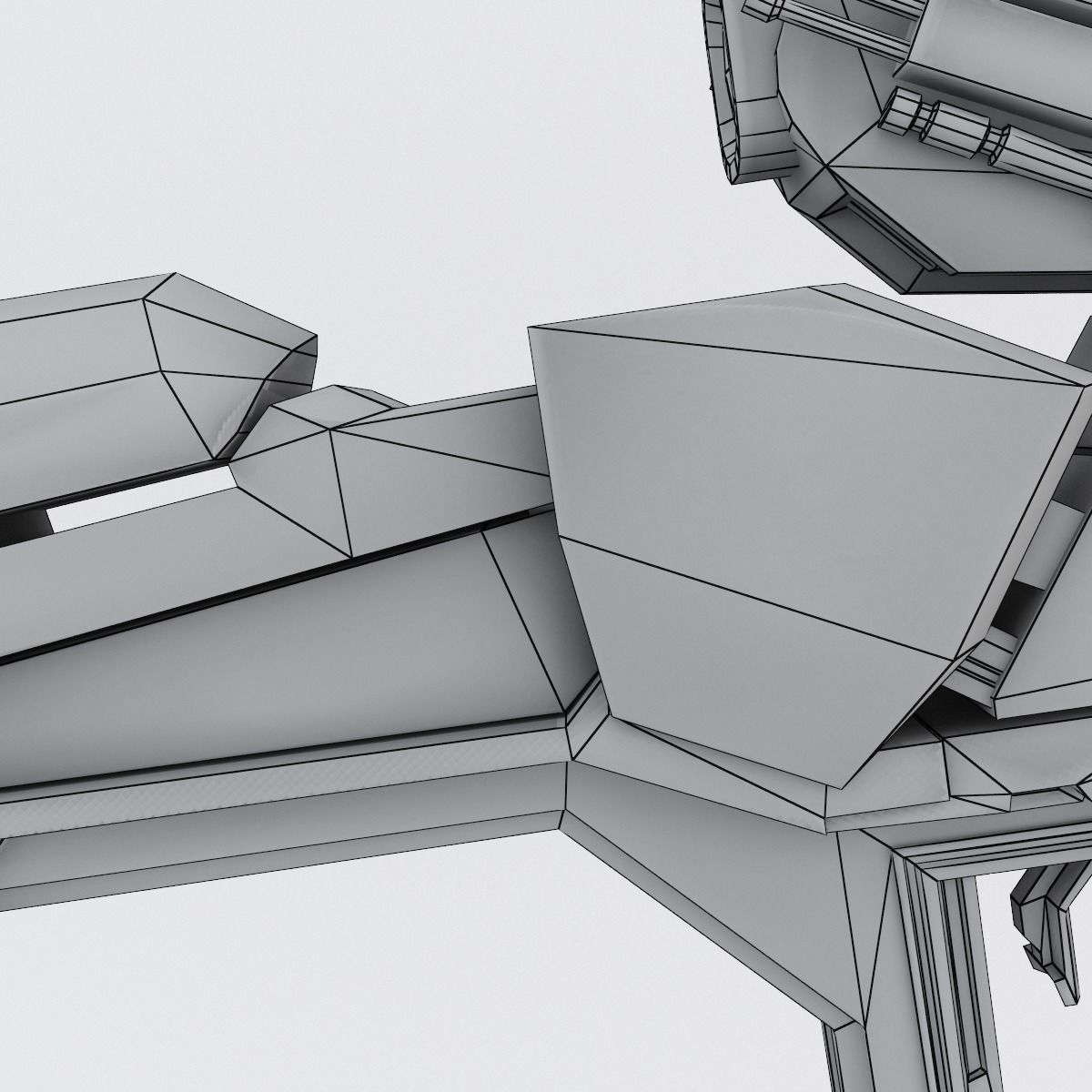 Sci-fi Range Rifle Low-poly 3D model_44