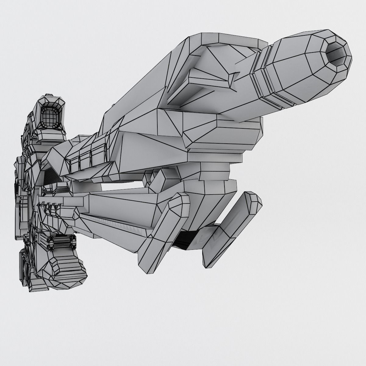 Sci-fi Range Rifle Low-poly 3D model_38