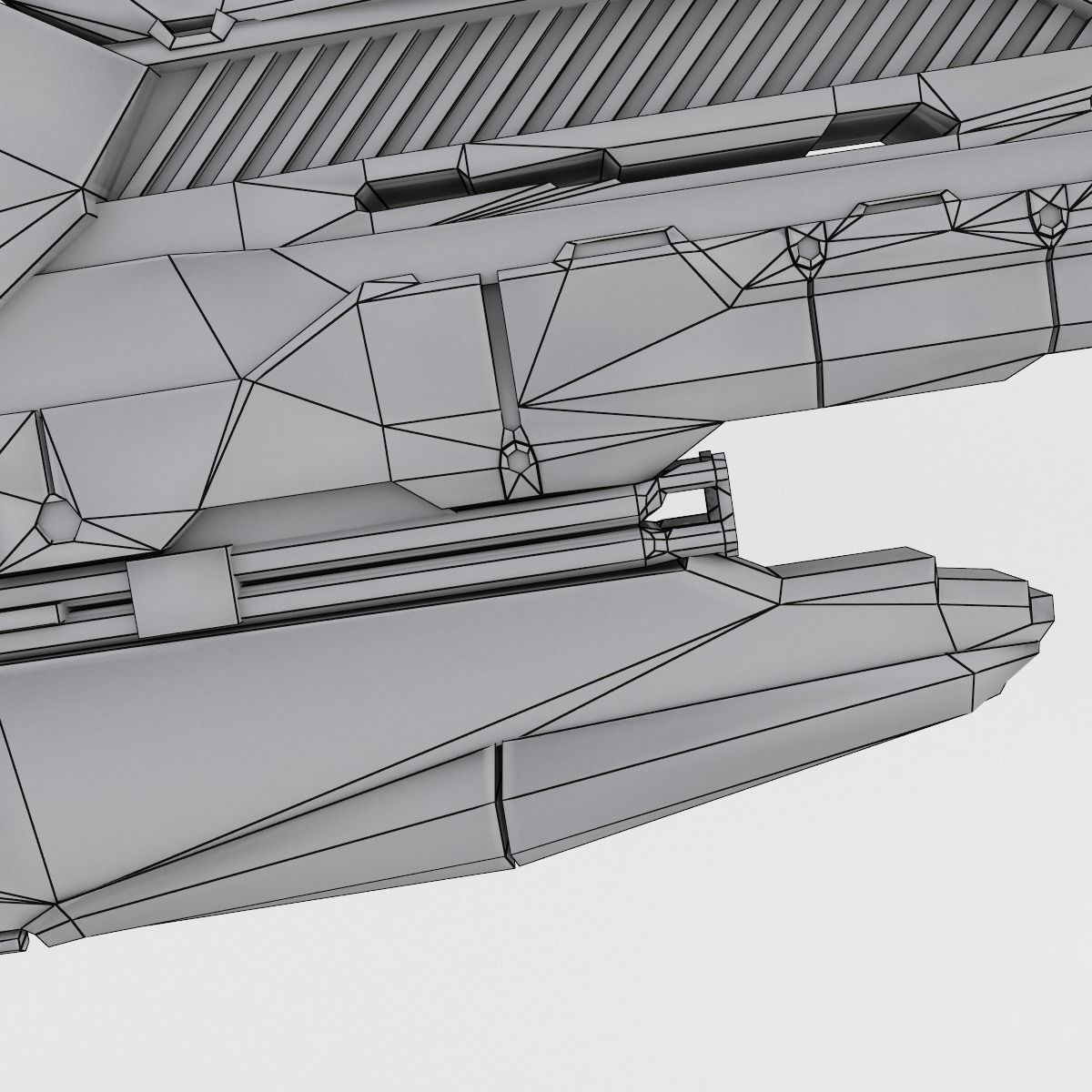 Sci-fi Range Rifle Low-poly 3D model_43