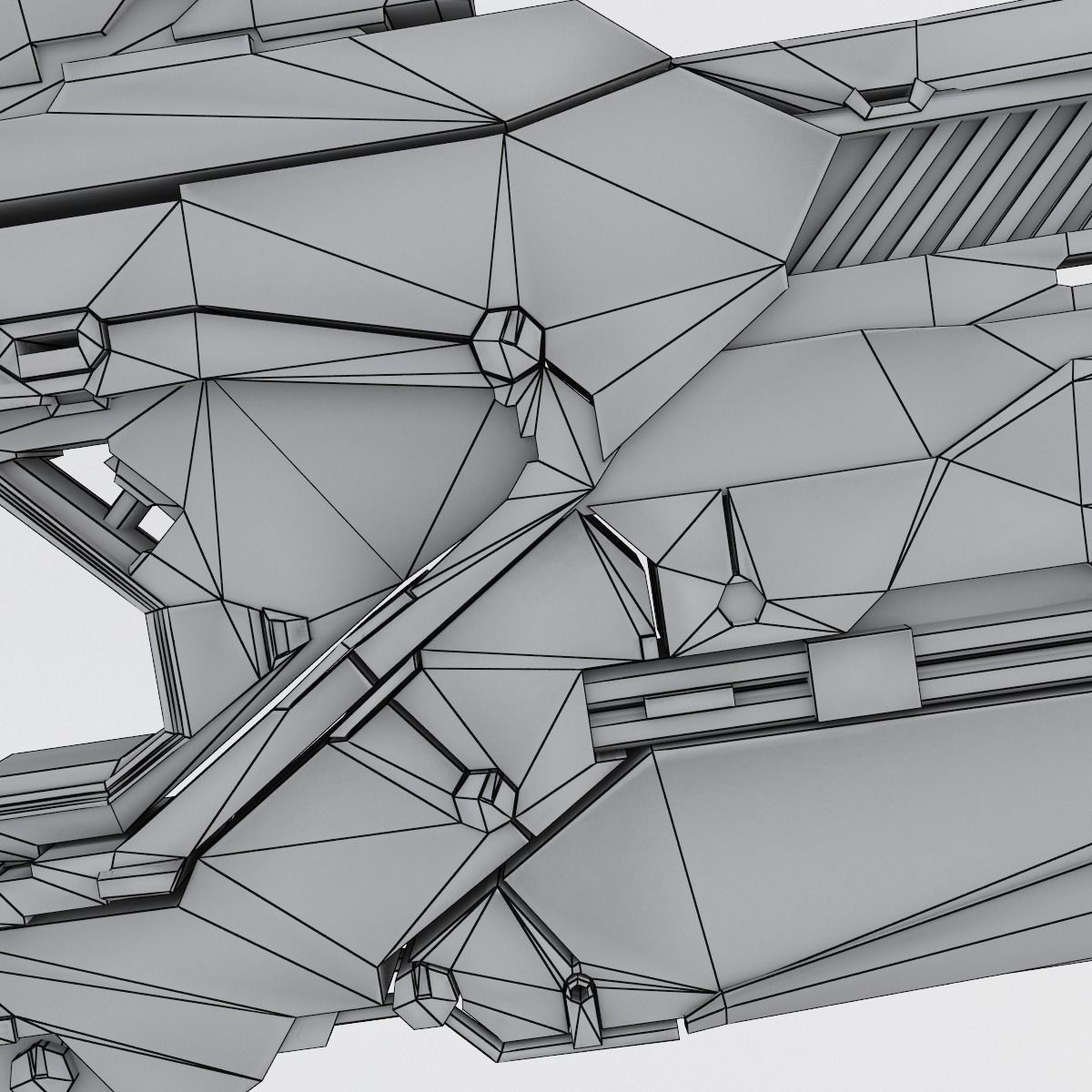 Sci-fi Range Rifle Low-poly 3D model_39