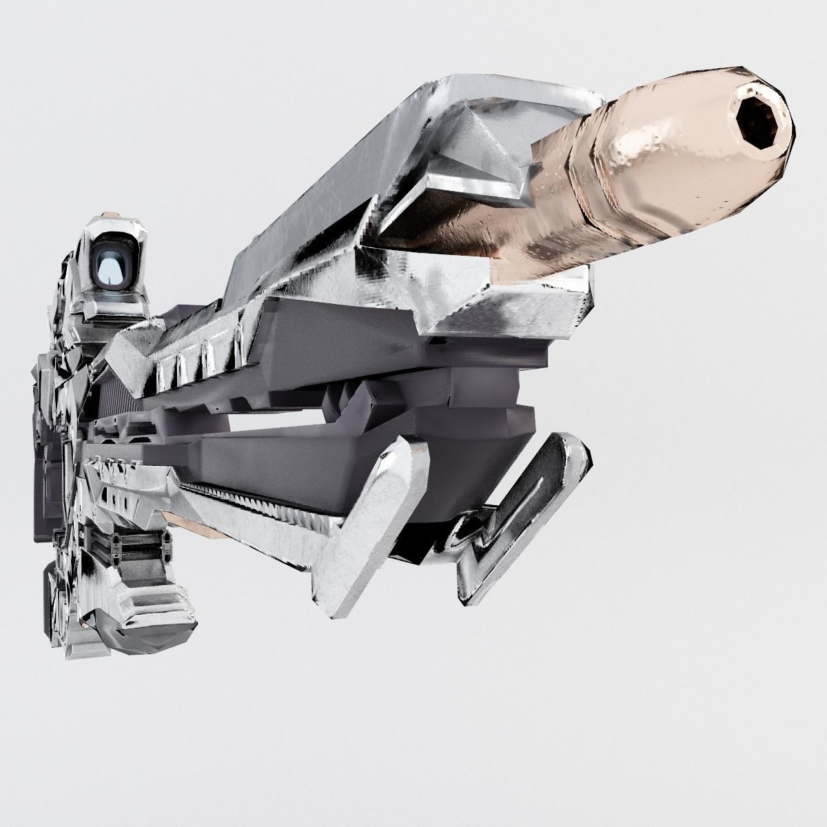 Sci-fi Range Rifle Low-poly 3D model_8