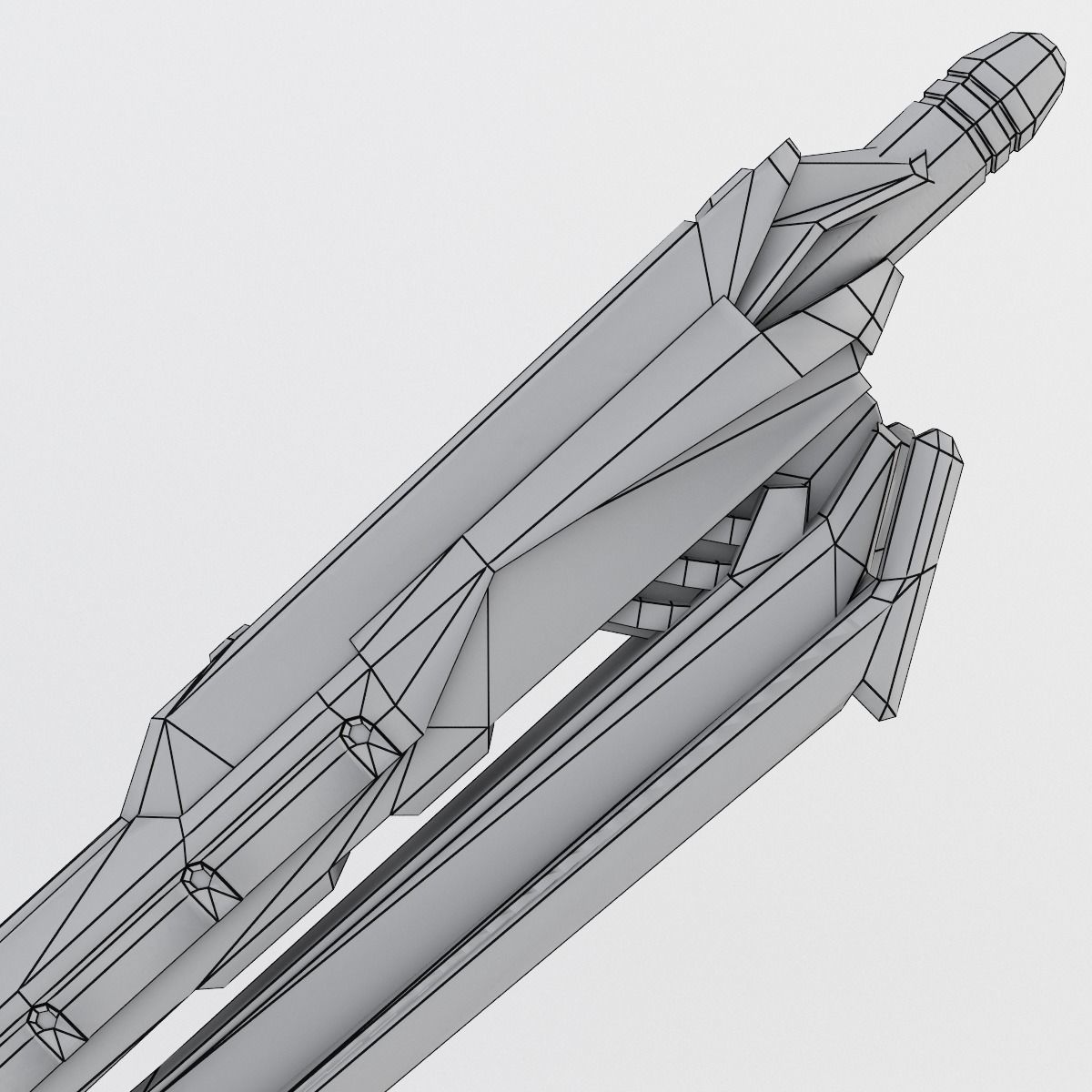 Sci-fi Range Rifle Low-poly 3D model_31