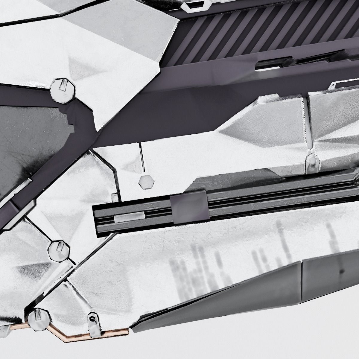 Sci-fi Range Rifle Low-poly 3D model_21