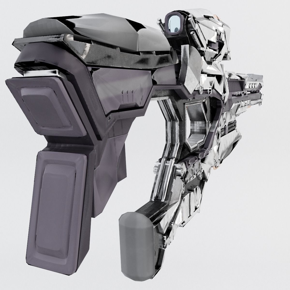 Sci-fi Range Rifle Low-poly 3D model_12