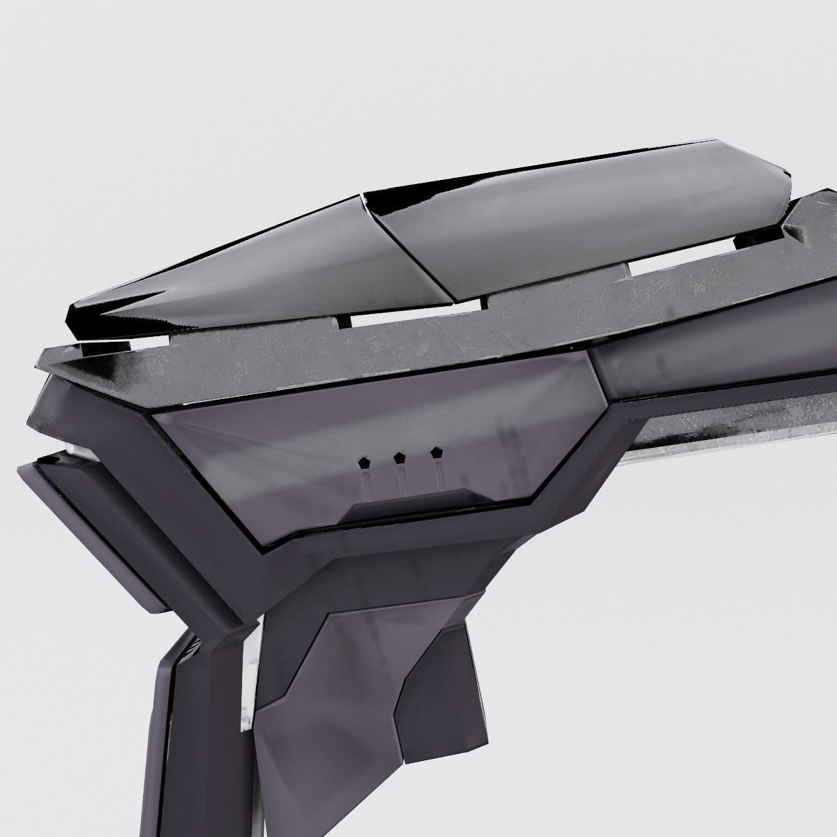 Sci-fi Range Rifle Low-poly 3D model_19