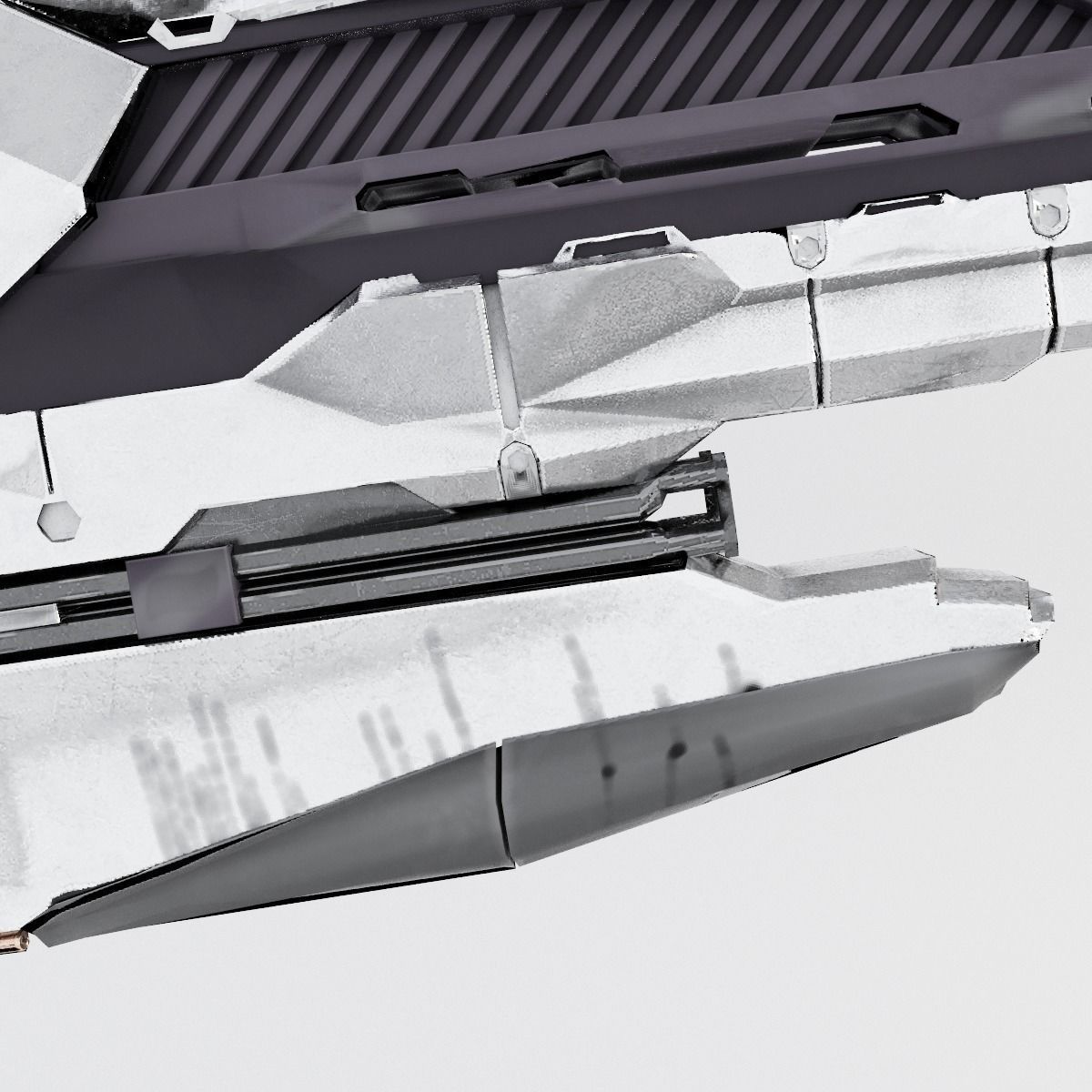 Sci-fi Range Rifle Low-poly 3D model_15