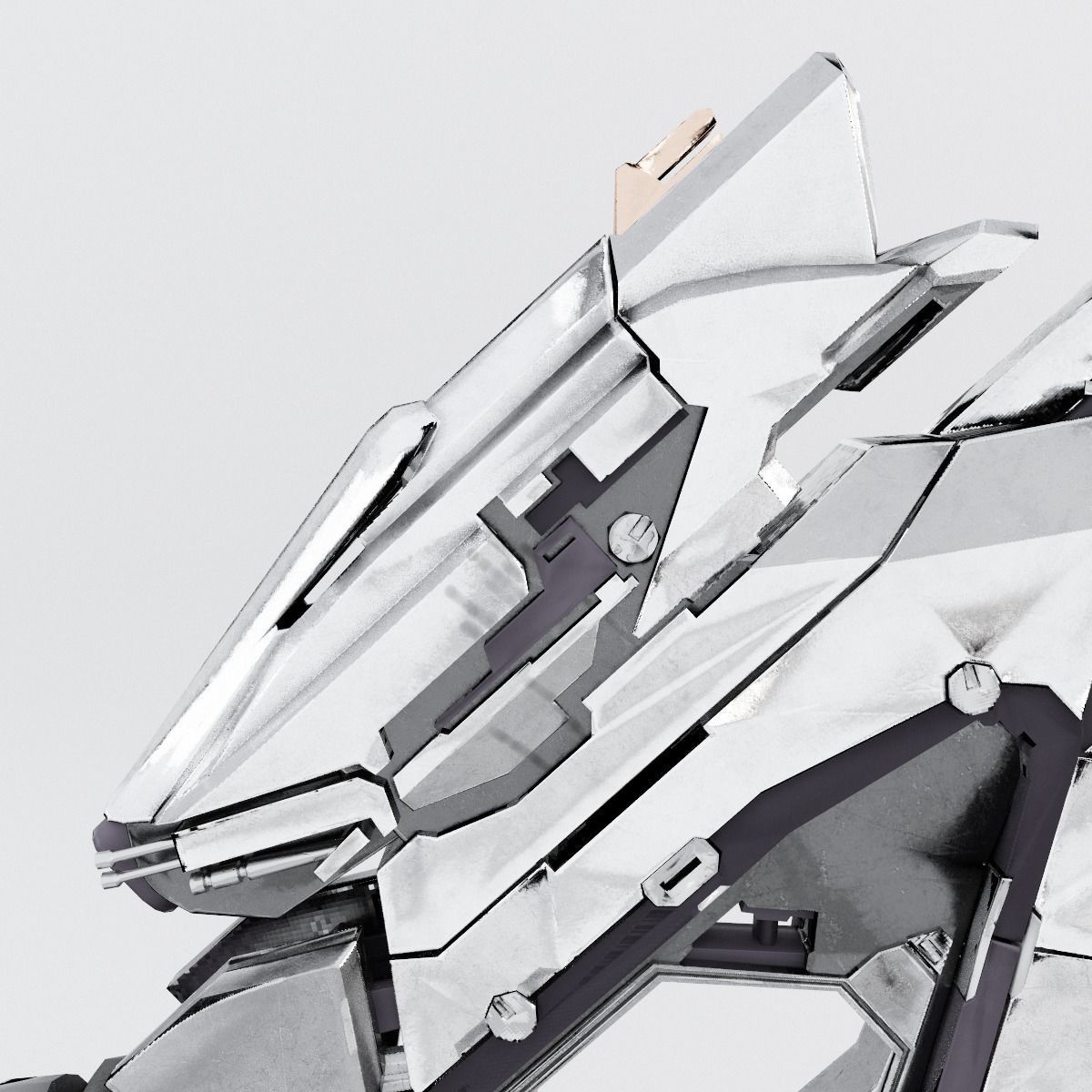 Sci-fi Range Rifle Low-poly 3D model_6