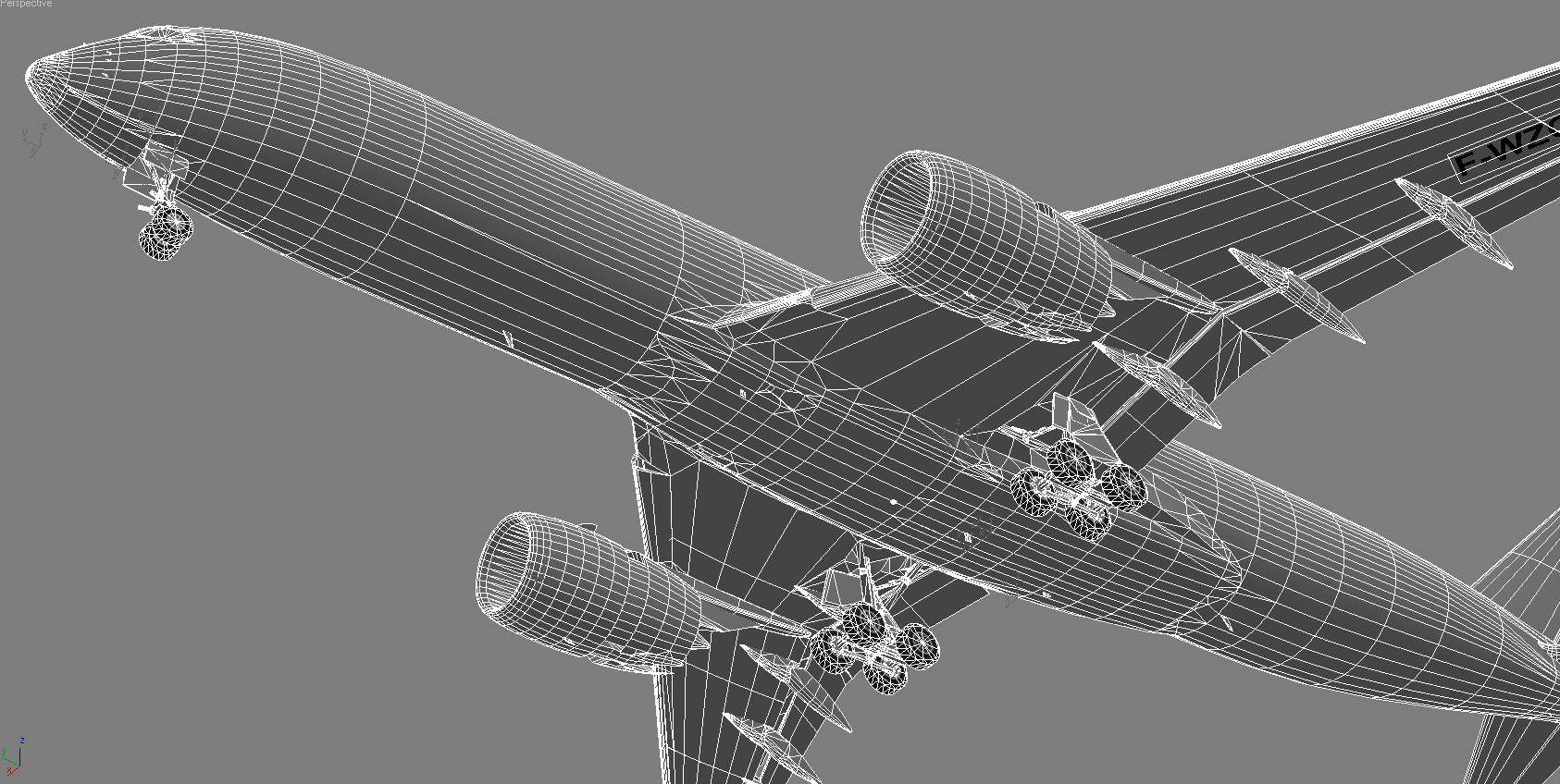 Airbus A350-900 XWB Sichuan Airlines livery Low-poly 3D model_17