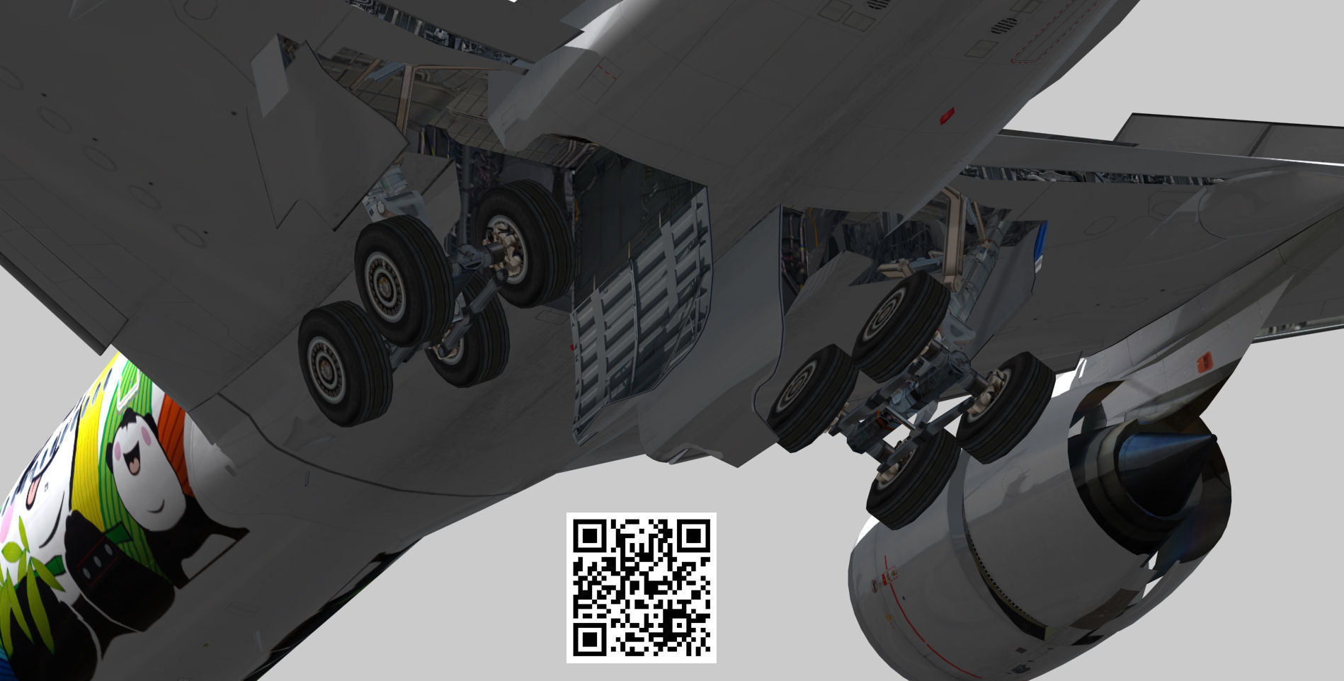 Airbus A350-900 XWB Sichuan Airlines livery Low-poly 3D model_11