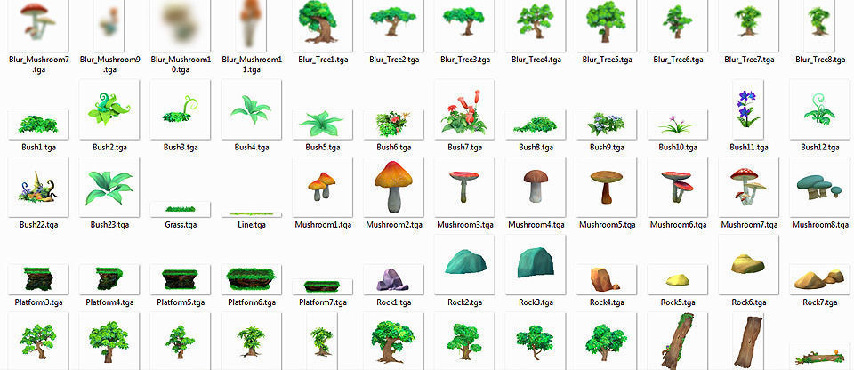 3DRT - 2D Forest pack Low-poly 3D model_6