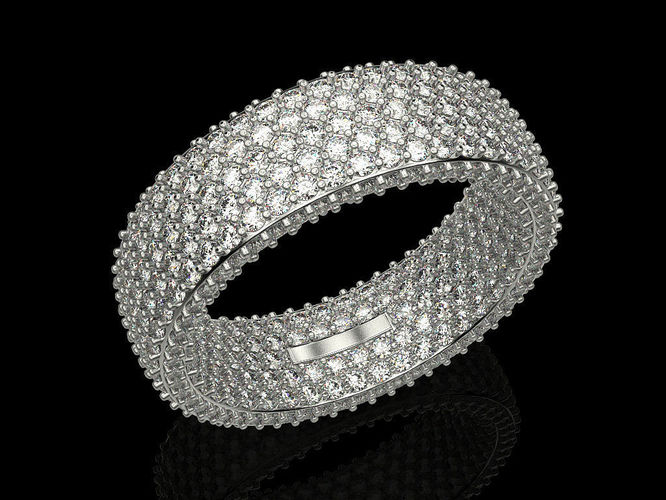 Ring studded with stones 3D print model
