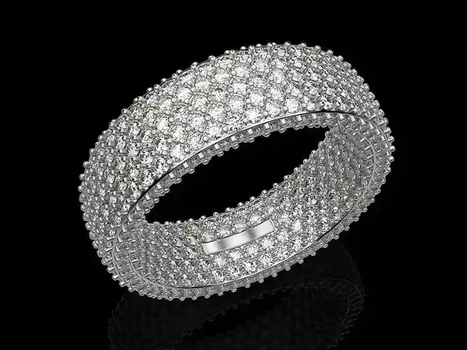 Ring studded with stones 3D print model