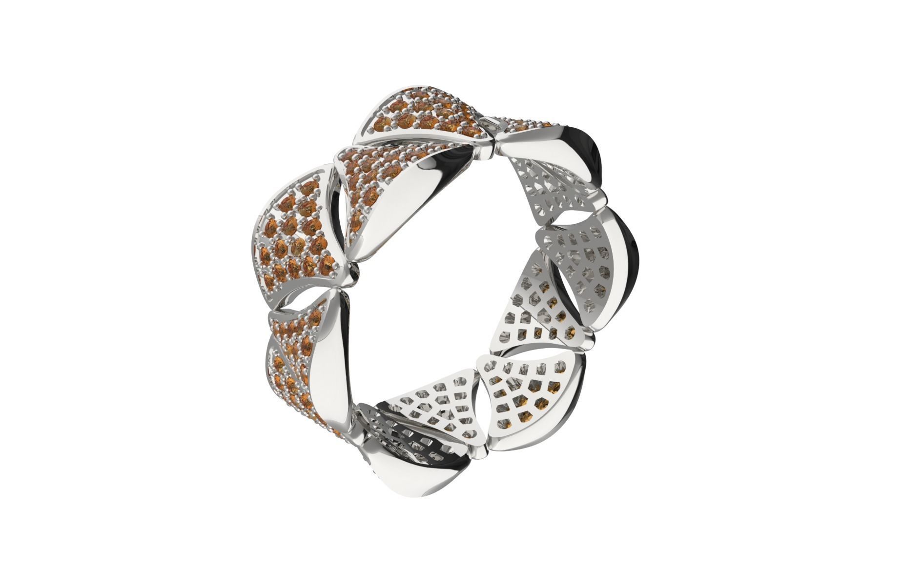 Ring of petals 3D print model_0