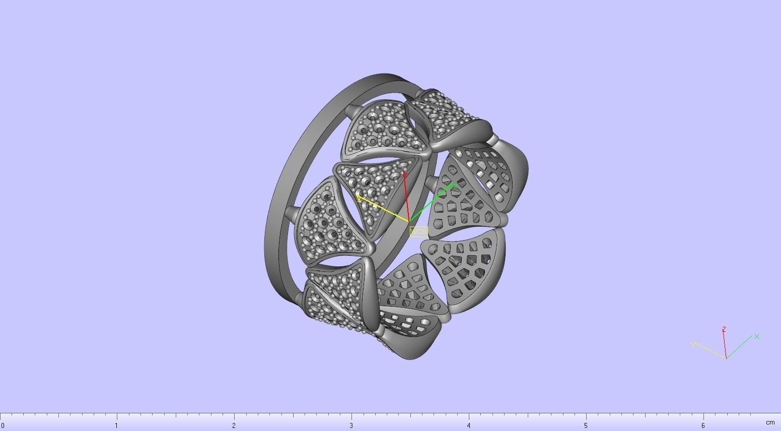 Ring of petals 3D print model_4