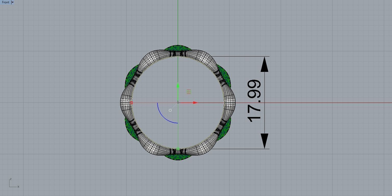 Ring of petals 3D print model_2