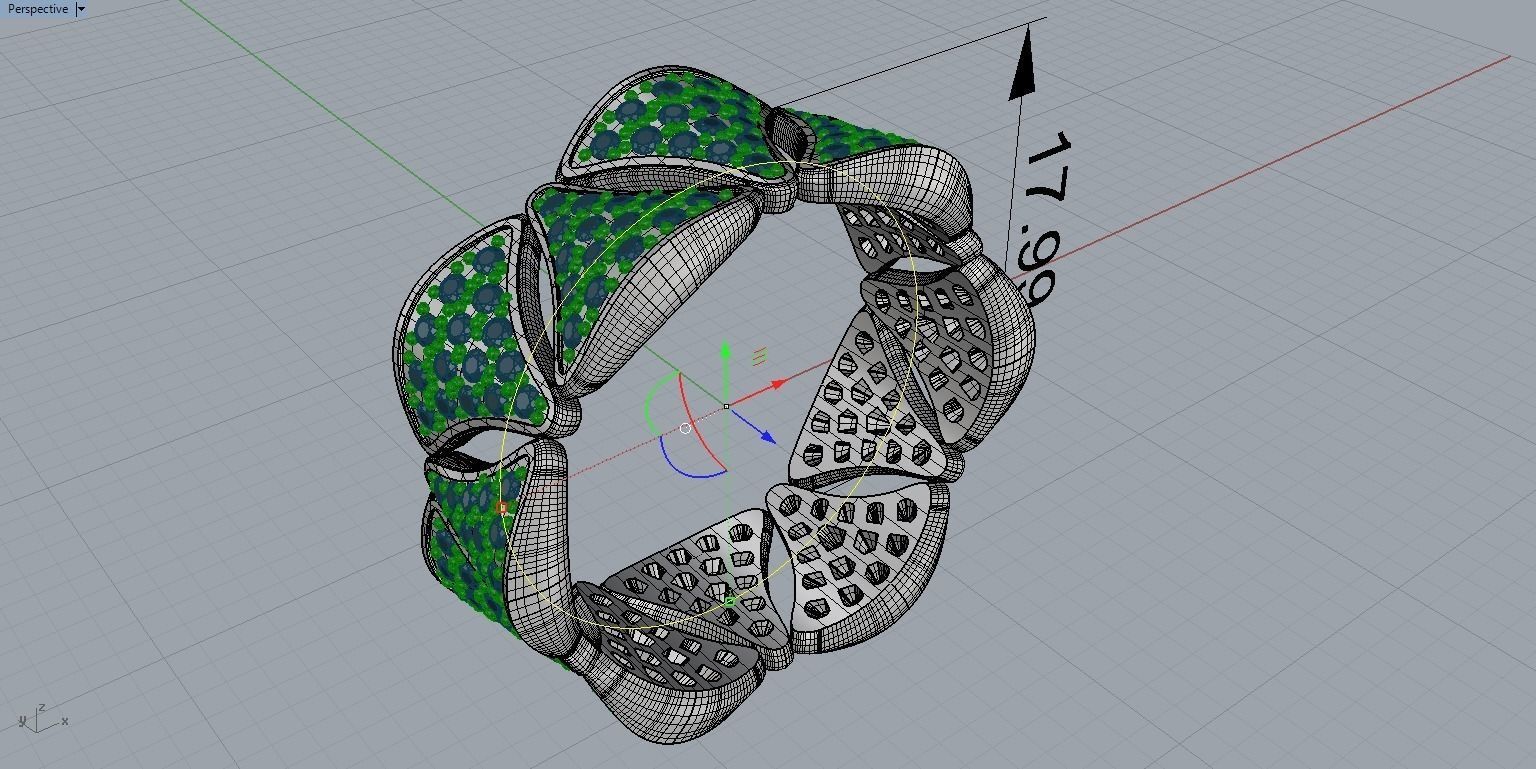 Ring of petals 3D print model_3