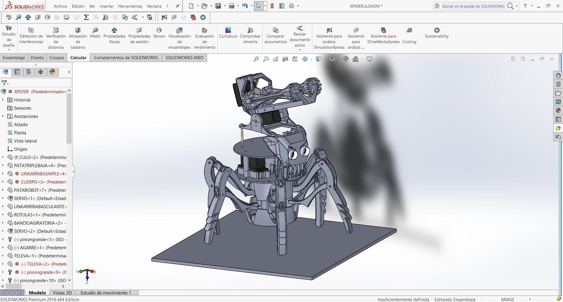 XPIDER robot 3D print model_0