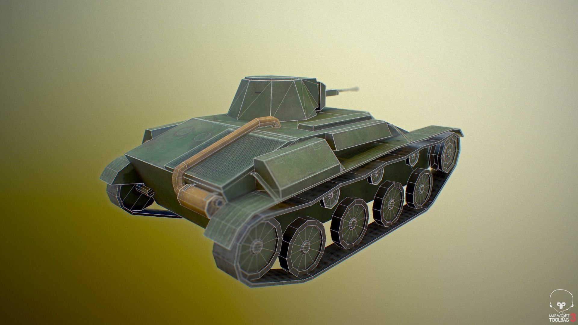 USSR Toon Light Tanks Pack Low-poly 3D model_29