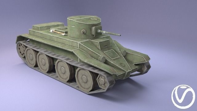 USSR Toon Light Tanks Pack Low-poly 3D model_13