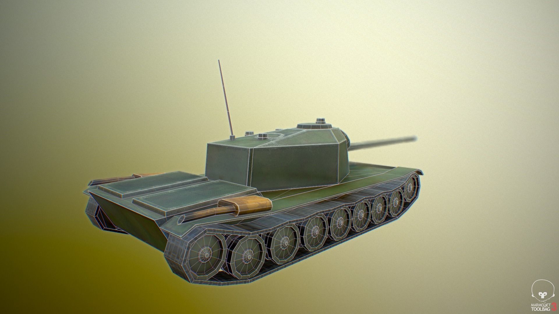 USSR Toon Light Tanks Pack Low-poly 3D model_25