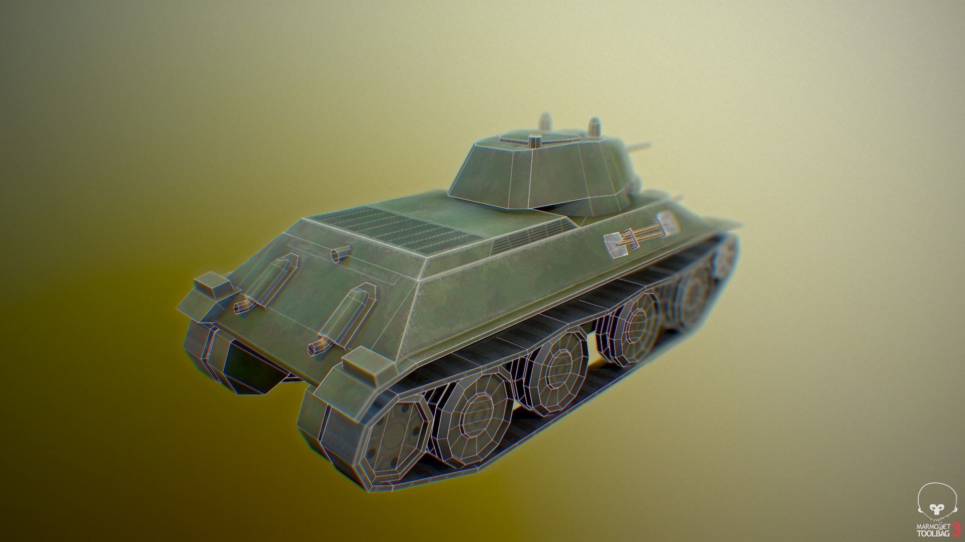USSR Toon Light Tanks Pack Low-poly 3D model_23