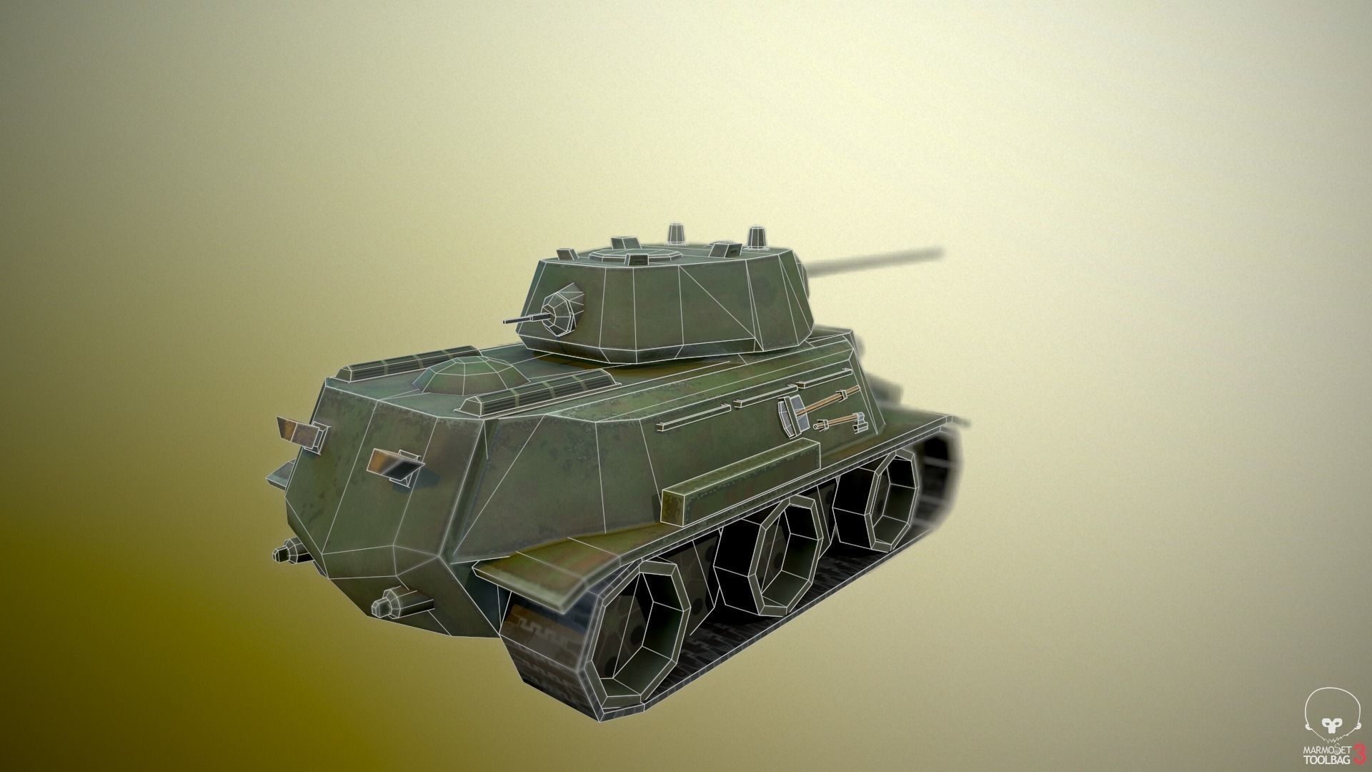 USSR Toon Light Tanks Pack Low-poly 3D model_27