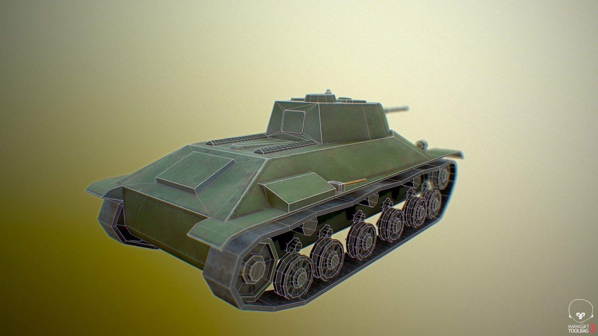 USSR Toon Light Tanks Pack Low-poly 3D model_28
